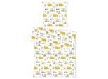 Herding Jugendbettwäsche Snoopy, Gelb, Schwarz, Weiß, Textil, 135x200 cm, Oeko-Tex® Standard 100, pflegeleicht, Schlaftextilien, Bettwäsche, Kinderbettwäsche