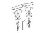 Geberit Scharnier-Set 598016000 mit Absenkautomatik, verchromt, für WC-Sitz