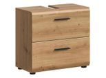 Mid.you Waschbeckenunterschrank, Eiche Artisan, Kunststoff, Holzoptik, 2 Schublade(n) Schubladen, 60x55x30 cm, FSC Mix, stehend, Badezimmer, Badezimmerschränke, Waschbeckenunterschränke