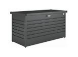 Biohort Kissenbox, Dunkelgrau, Metall, 101x46x61 cm, Deckel, Deckel aufklappbar, regenabweisend, wetterbeständig, Aufbewahrung & Schutzhüllen, Gartenboxen