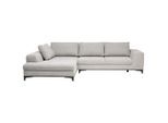 Stylife Ecksofa, Hellgrau, Metall, Holz, Buche, massiv, 3-Sitzer, Füllung: Schaumstoff, Ottomane links, L-Form, 314x211 cm, seitenverkehrt erhältlich, Rücken echt, Wohnzimmer, Sofas & Couches, Wohnlandschaften, Ecksofas