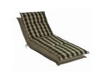 Liegenauflage, Grün, Beige, Textil, Karo, Füllung: Schaumstoff, Vlies, 63x10x190 cm, Made in Germany, Outdoor-Kissen, Liegenauflagen