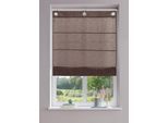 Raffrollo OTTO HOME "Fiete" Gr. 4, braun, B:100cm H:150cm, Obermaterial: 100% Polyester, Raffrollos, Raffrollo, Leinen Optik, halbtransparent, monochrom, basic