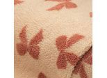 Teddy-Jacquard "Schleifen", creme/mauve
