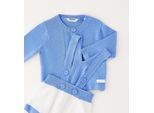 Shorts MINIBANDA "BABY BOY SUMMER SET", Mädchen, Gr. 6, EURO-Größen, weiß (blau), 100% Baumwolle, Hosen Shorts