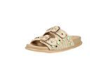 Pantolette ALMA EN PENA "ALMA EN PENA Pantoletten Lederimitat", Damen, Gr. 39, beige (sand), Lederimitat, Schuhe Pantolette