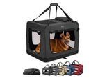 Lionto Hundetransportbox - faltbar - schwarz XL