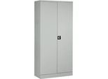 Stahlschrank, Zylinderschloss, B 916 x T 422 x H 1950 mm, lichtgrau RAL 7035
