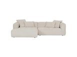 Carryhome Ecksofa , Hellbraun , Kunststoff , Füllung: Polyetherschaumkern,Polyetherschaumkern , Ottomane links, L-Form , 280x170 cm , seitenverkehrt erhältlich, Rücken echt , Wohnzimmer, Sofas & Couches, Wohnlandschaften, Ecksofas