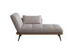 Dieter Knoll Récamiere , Beigebraun , Metall , Eiche , vollmassiv , Füllung: Schaumstoffflocken , 180x85x106 cm , Stoffauswahl, Liegefunktion, seitenverkehrt erhältlich, Kopfteil links montierbar , Wohnzimmer, Sessel, Relaxliegen