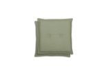 Gartensitzkissen, Hellgrün, Textil, 2-teilig, Uni, Füllung: Schaumstoff, Vlies, 50x7x50 cm, Oeko-Tex® Standard 100, pflegeleicht, hochwertige Qualität, langlebig, für den Außenbereich geeignet, Outdoor-Kissen, Outdoor-Sitzkissen