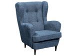 Livetastic Ohrensessel Lesesessel, Dunkelblau, Textil, 78x102x98 cm, Made in EU, Wohnzimmer, Sessel, Ohrensessel
