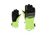 Skihandschuhe ZIENER "LAVIVI-Z AQUASHIELD JUNIOR", Damen, Gr. 4,5, gelb (poison gelb), Polyester, Handschuhe Skihandschuhe, warm, wasserdicht, winddicht, atmungsaktiv