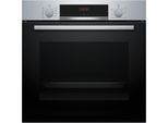 BOSCH Backofen "HBA514BS3", Energieeffizienz: A+, grau (edelstahl), B:59,4cm H:59,5cm T:54,8cm, Backöfen, 3D Heißluft Funktion für eine gleichmäßige Hitzeverteilung, Backofen