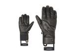 Skihandschuhe ZIENER "GISMON-Z AQUASHIELD PrimaLoft TOUCH", Herren, Gr. 10, schwarz, Materialmix, Handschuhe Skihandschuhe, wasserdicht, winddicht, atmungsaktiv, extra warm, Leder