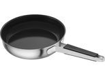 Bratpfanne ZWILLING "Pure", silber (silberfarben), B:32,6cm H:21,7cm L:46,2cm Ø:24cm, Pfannen, Bratpfanne, Keramikbeschichtung, Stay-Cool Griffe, Edelstahl