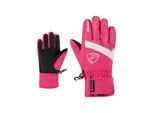 Skihandschuhe ZIENER "LEIF-Z GORE-TEX JUNIOR", Damen, Gr. 7.5, rosa (tie dye pop pink), Polyester, Handschuhe Skihandschuhe, wasserdicht, winddicht, atmungsaktiv, warm