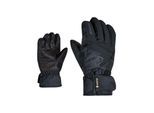 Skihandschuhe ZIENER "LEIF-Z GORE-TEX JUNIOR", Damen, Gr. 7, schwarz (schwarz.gray ink camo), Polyester, Handschuhe Skihandschuhe, wasserdicht, winddicht, atmungsaktiv, warm