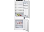 SIEMENS Einbaukühlgefrierkombination "KI77SADE0", Energieeffizienz: E, weiß, Rechtsanschlag, wechselbar, Kühlschränke, HyperFresh Plus: längere Frische für Obst und Gemüse, Einbaukühlgefrierkombination