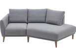 2,5-Sitzer OTTO HOME "Elvis", grau (saltnpepper), B:220cm H:80cm T:127cm, 79% PES; 21% PP, Sofas, 2 5-Sitzer, Polsterecke mit offenem Ende im skandinavischen Stil, Massivholzfüße