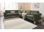 Ecksofa OTTO HOME "Terra L-Form", grün (dunkelgrün), B:316cm H:83cm T:246cm, Struktur (100% Polypropylen), Sofas, Ecksofa, mit Wellenunterfederung, langer Schenkel links oder rechts montierbar
