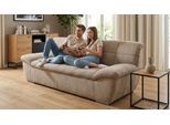 2-Sitzer OTTO HOME "Saltrum 211 cm breit, formschön, komfortabel", beige (taupe), B:211cm H:76cm T:96cm, 100% Polyester, Sofas, mit Ziernähen in Rücken und im Sitz, pflegeleichter Bezug