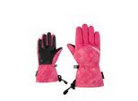 Skihandschuhe ZIENER "LETT-Z AQUASHIELD JUNIOR", Damen, Gr. 6,5, rosa (pop pink), Polyester, Handschuhe Skihandschuhe, warm, wasserdicht, winddicht, atmungsaktiv, weitenregulierbare Stulpe