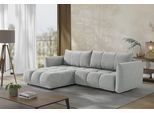Ecksofa EXXPO - SOFA FASHION "Livonia, B/T: 260/187, modern & praktisch für kleine Räume", stone, B:260cm H:87cm T:187cm, Sofas, Ecksofa, Mit Bettfunktion & Bettkasten,hoher Sitzkomfort,inkl. Steppung, L-Form