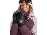 Snowboardhandschuhe ROXY "Icyday Leather", Damen, Gr. S, schwarz, Obermaterial: 100% Leder., Handschuhe