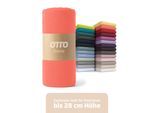 Spannbettlaken OTTO HOME "BLACKBERRY in PREMIUM und BASIC Qualität, 100% Baumwolle", orange (koralle), B:140cm L:200cm, Jersey (110 g/m²), Obermaterial: 100% Baumwolle, Bettlaken, Spannbettlaken, für hohe Matratzen bis 28 cm, Bettlaken, Spannbetttuch, Boxspring