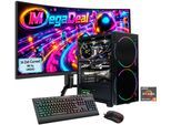 GAMEMAX Gaming-PC-Komplettsystem "MegaDeal Black Hole 2839 AMD Ryzen 5 7500F 32GB DDR5 1TB SSD RTX 5070", Energieeffizienz: F, schwarz, Microsoft Windows 11 Home (64 Bit), 32 GB RAM 1.000 GB SSD, Computer_Komplettsysteme, Windows 11, DDR5 RAM + MSI MAG 342CQR E2 Curved Monitor 86cm (34"), Gaming-PC-Komplettsystem