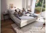 Polsterbett HOME AFFAIRE "Fionara, Familienbett, extrabreite Liegefläche 240cm, in 2 Längen", beige (nature), B:268cm H:82cm L:255cm, 100% Polyester, Betten, Polsterbett, inkl. 7-fache Einlegetiefenverstellung & saugroboterfreundliche Höhe