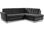 Ecksofa DIE PLANBAR "MP-IN20016 L-Form mit Kaltschaum-Polsterung", schwarz, B:242cm H:87cm T:116cm, 100% Polyester, Sofas, Ecksofa, optional Kopfstützen & Schlaffunktion, mit Kaltschaum-Polsterung