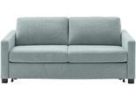 Schlafsofa HOME AFFAIRE "Vionelle, 2,5-Sitzer mit Kaltschaummatratze nach Wahl, Breite 186 cm", blau (silber), B:186cm H:81cm T:98cm, 100% Polyester, Sofas, Schlafsofa, Dauerschläfer mit wahlweise Standard- oder Premium-Matratze