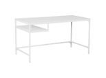 Carryhome Schreibtisch, Weiß, Metall, Holzwerkstoff, rechteckig, Flachrohr, 70x75x140 cm, Arbeitszimmer, Schreibtische, Bürotische