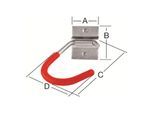 VORMANN Fahrradhaken schwenkbar, Wandmontage Stahl rot verzinkt (001457001BL)