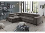 Ecksofa EXXPO - SOFA FASHION "Bocco, hochwertige Verarbeitung, toller Sitzkomfort, bequem, L-Form", grau (stone), B:276cm H:75cm T:203cm, 100% PES, Sofas, Ecksofa, mit Bettfunktion & Bettkasten, Luxus-Microfaser +Simply Clean