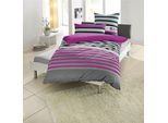 Bettwäsche OTTO HOME "Majoran", lila (beere), B/L: 155cm x 220cm, 1 Stk., 1 Stk., Polycotton recycelt, B/L: 80cm x 80cm, 2 Stk., Polycotton recycelt, Obermaterial: 52% Polyester, 48% Baumwolle, Bettwäsche, Bettwäsche, gestreifte Bettwäsche in 4 Qualitäten, Marke H.I.S by OTTO home