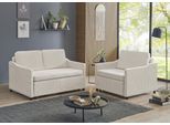 Schlafsofa OTTO HOME "Anella", beige (creme), B:134cm H:85cm T:93cm, Sofas, Schlafsofa, mit Cord-Bezug, mit Schlaffunktion, frei im Raum stellbar