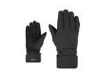 Skihandschuhe ZIENER "KISAR-Z AQUASHIELD DAMEN", Damen, Gr. 6, schwarz, Polyester, Handschuhe Skihandschuhe, wasserdicht, winddicht, atmungsaktiv, warm, weiches Fleece-Futter