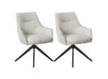 Mid.you , Beige , Metall, Textil , 61x87x65 cm , Sitzfläche 360° drehbar ,
