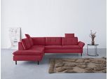 Ecksofa HOME AFFAIRE "Birkholm L-Form", rot (bordeaux), B:270cm H:83cm T:226cm, 100% Polyester, Sofas, Ecksofa, Armlehnverstellung, auch in Easy Clean Bezug - mit Wasser zu reinigen
