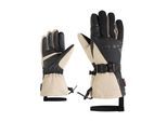 Skihandschuhe ZIENER "GHALION-Z AQUASHIELD", Herren, Gr. 11, schwarz.sandstone, Kunstfaser, Handschuhe Skihandschuhe, wasserdicht, winddicht, atmungsaktiv, warmes Futter, lange Stulpe