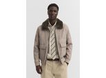 Bugatti Herren Blouson van wol met bontkraag