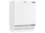 EXQUISIT Einbaukühlschrank "UKS130-4-FE-010E", Energieeffizienz: E, silber (weiß), Rechtsanschlag, wechselbar, Kühlschränke, Ideal zum Unterbauen in die Küchenzeile für kleine Küchen, Büroküchen, Einbaukühlschrank
