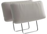 Sofa-Kopfstütze SIT & MORE "Pamela, Leder, 2 Stück, B: 50 cm", weiß (light grau), B:50cm H:25cm, Kopfstützen, verschiedene Farben