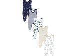 Strampler TUPTAM "Strampler Baby Strampler mit Aufdruck Spruch 5er Pack", Mädchen, Gr. 50, N-Gr, grün (tiere und dinos), Obermaterial: 100% Baumwolle CO., Overalls