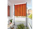 Senkrechtmarkise KONIFERA "Costa Azul", orange (orange, braun), B:150cm H:225cm, Polyacryl, Markisen, BxH: 150x225 cm, mit Teleskop-Funktion