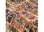 Viskose-Blusenstoff/Javanaise "Ethno", orange/braun