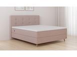 BRUNO Boxspringbett Premium 160x200cm in Glory Blush | Matratzen-Härtegrad: Links H3 / Rechts H3 | mehrfach ausgezeichnet in Design & Qualität